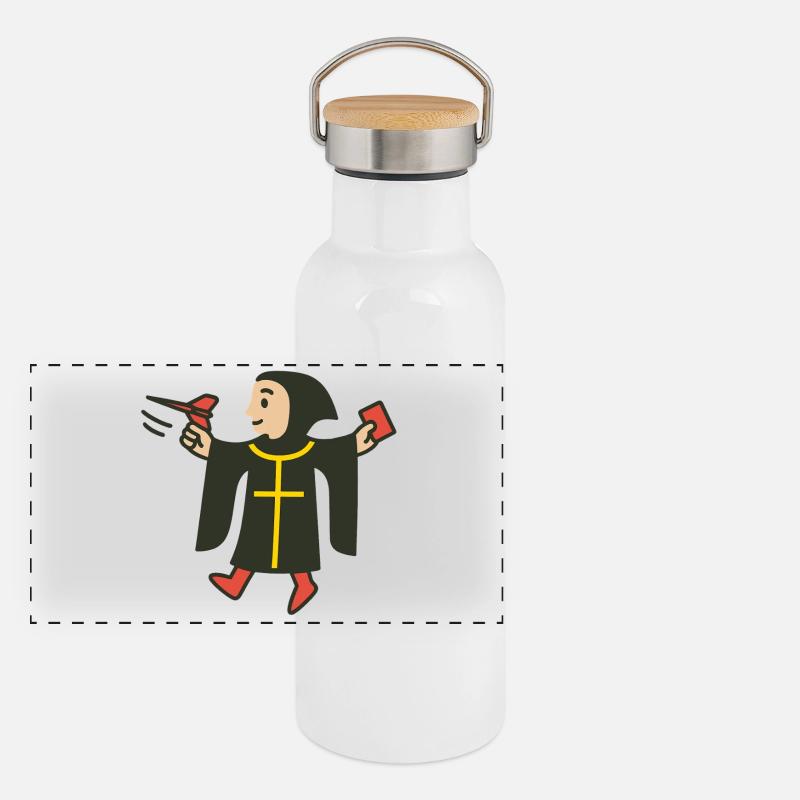 Munich joue aux fléchettes Gourde isotherme avec bouchon en bambou