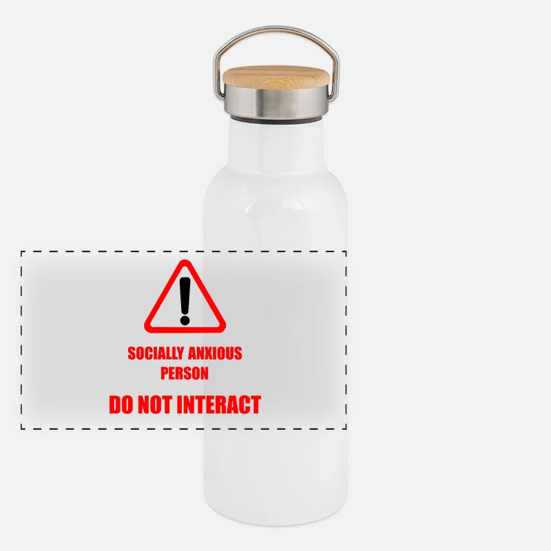 Do Not Interact Panoramic Thermal Bottle with Bamboo Lid