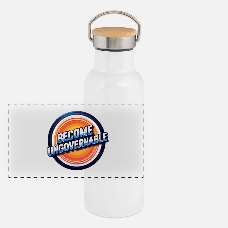 Become Ungovernable Panorama Thermosflasche mit Bambusdeckel