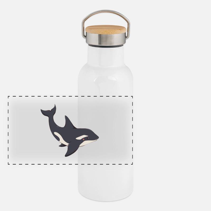 Panorama Thermosflasche mit Bambusdeckel