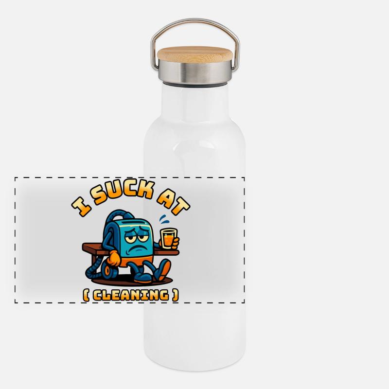 Ich seufze bei Panorama Thermosflasche mit Bambusdeckel
