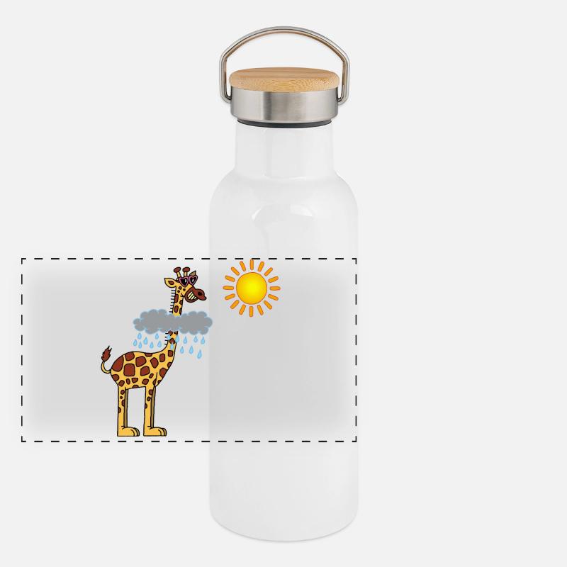 Auf der Suche nach der Sonne Panorama Thermosflasche mit Bambusdeckel