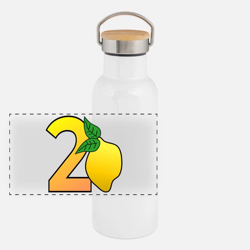 Number Twenty - Lemon - 20 Panoramic Thermal Bottle with Bamboo Lid