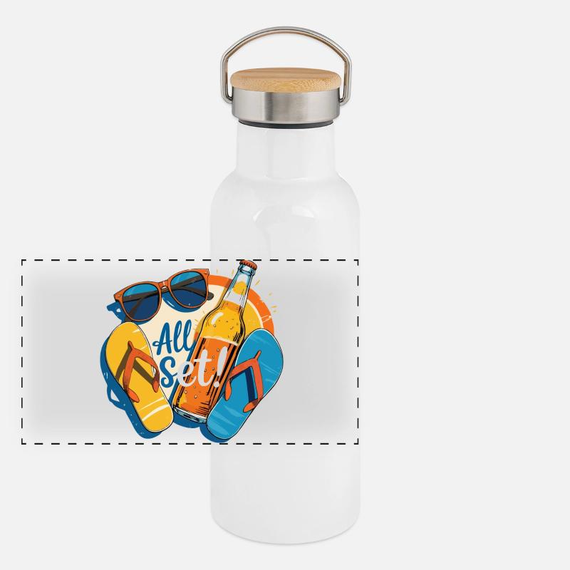 summer Panoramic Thermal Bottle with Bamboo Lid