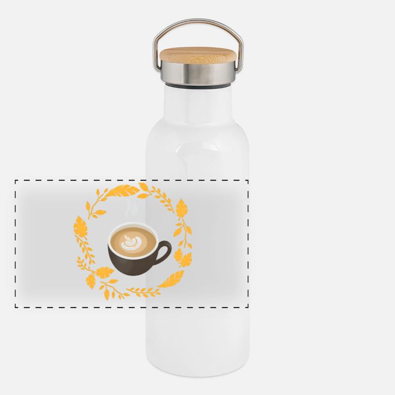 Coffee Lover Panoramic Thermal Bottle with Bamboo Lid