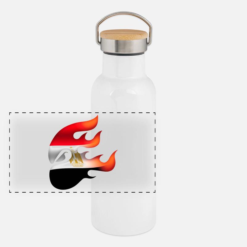 Drapeau de l’Égypte - Égypte - Ninja Gourde isotherme avec bouchon en bambou