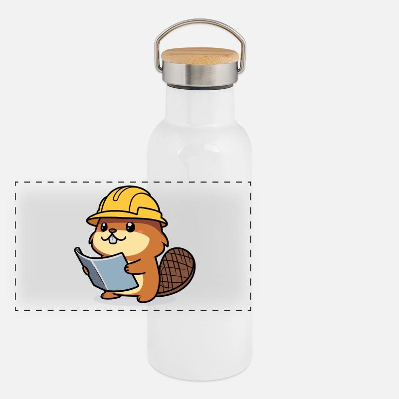 Beaver Builder Bob Plan of Builder Builder Builder Panoramic Thermal Bottle with Bamboo Lid