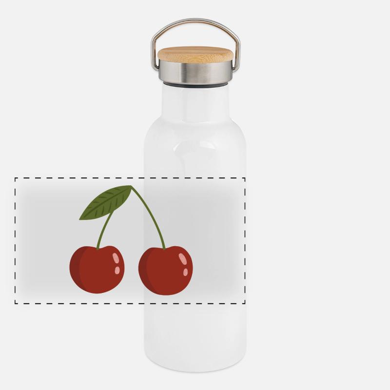 Panorama Thermosflasche mit Bambusdeckel