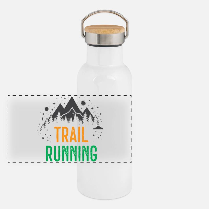 Trail Running  Panoramic Thermal Bottle with Bamboo Lid