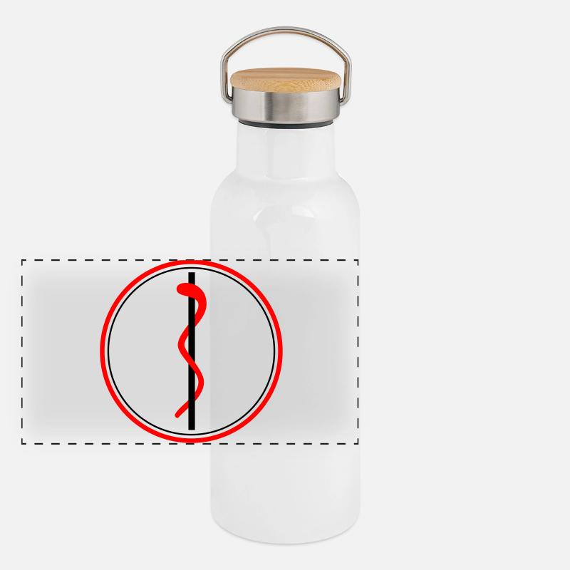 Äskulapstab Panorama Thermosflasche mit Bambusdeckel