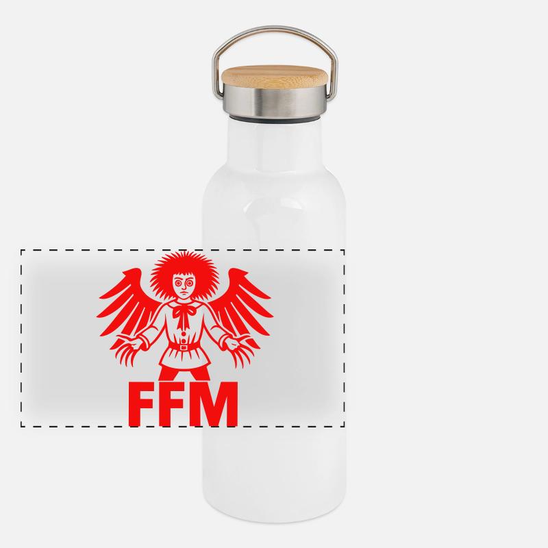 Frankfurt am Main (FFM) Panorama Thermosflasche mit Bambusdeckel