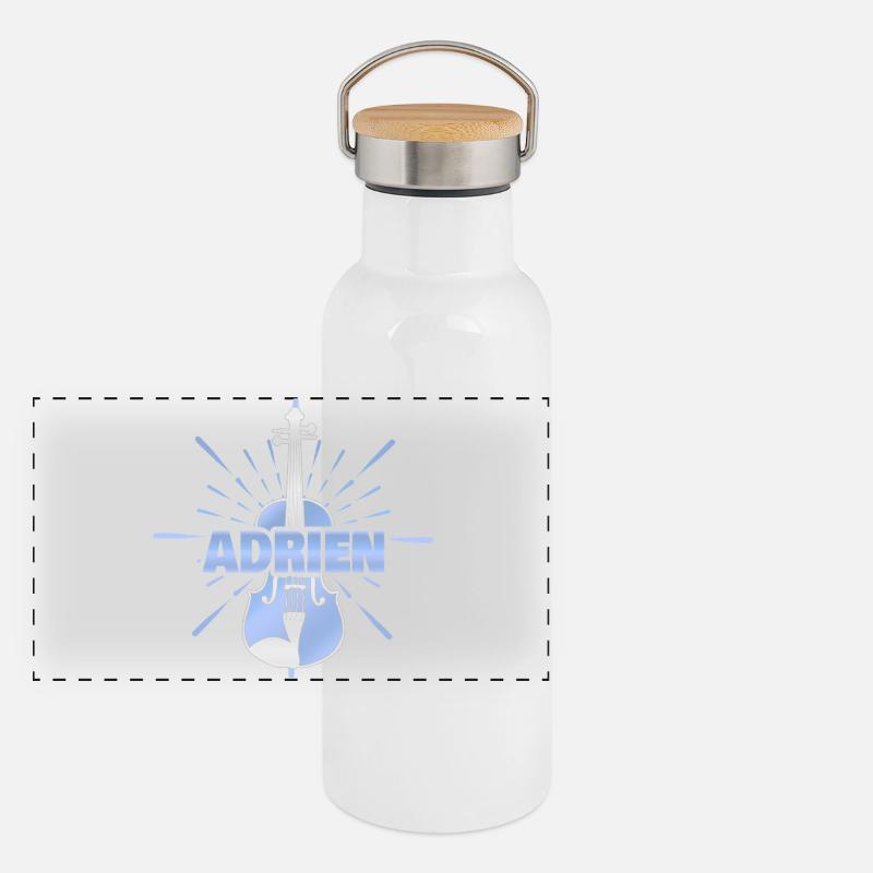 First name Adrien Panoramic Thermal Bottle with Bamboo Lid