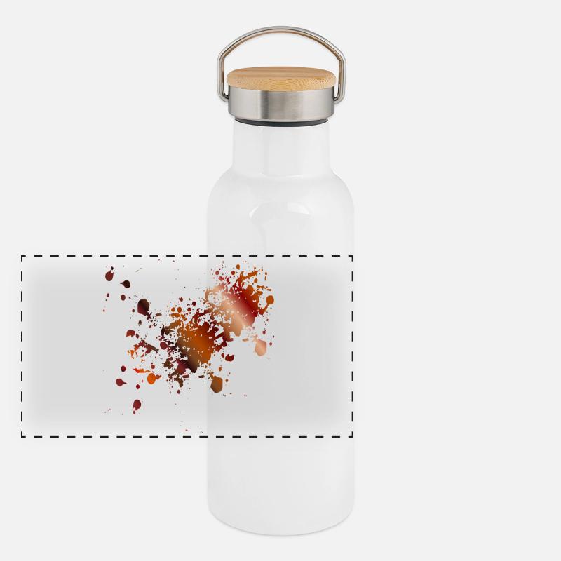KAFFEE FLECKEN Panorama Thermosflasche mit Bambusdeckel
