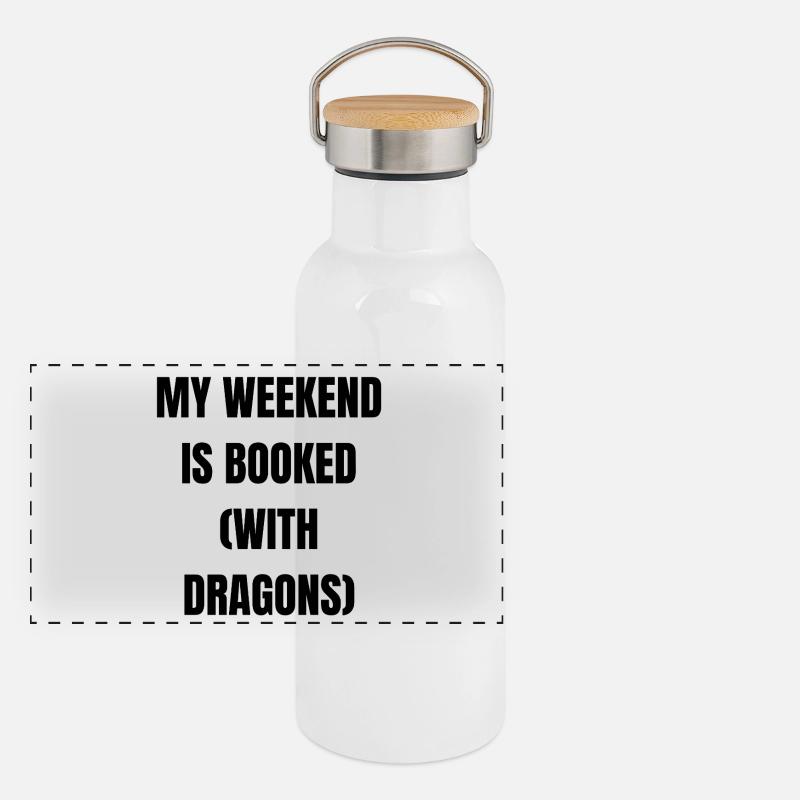 My Weekend is Booked.... Panorama Thermosflasche mit Bambusdeckel