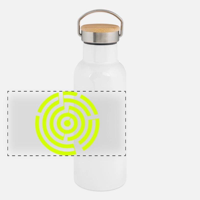 Labyrinthe Labyrinthe Crop Circle Gourde isotherme avec bouchon en bambou