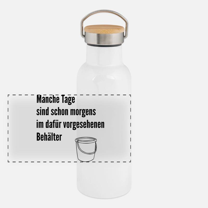 Tag im Eimer  Panorama Thermosflasche mit Bambusdeckel