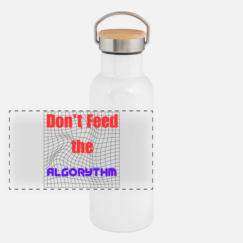 Motivation, Algorithmen zu schlagen Panorama Thermosflasche mit Bambusdeckel