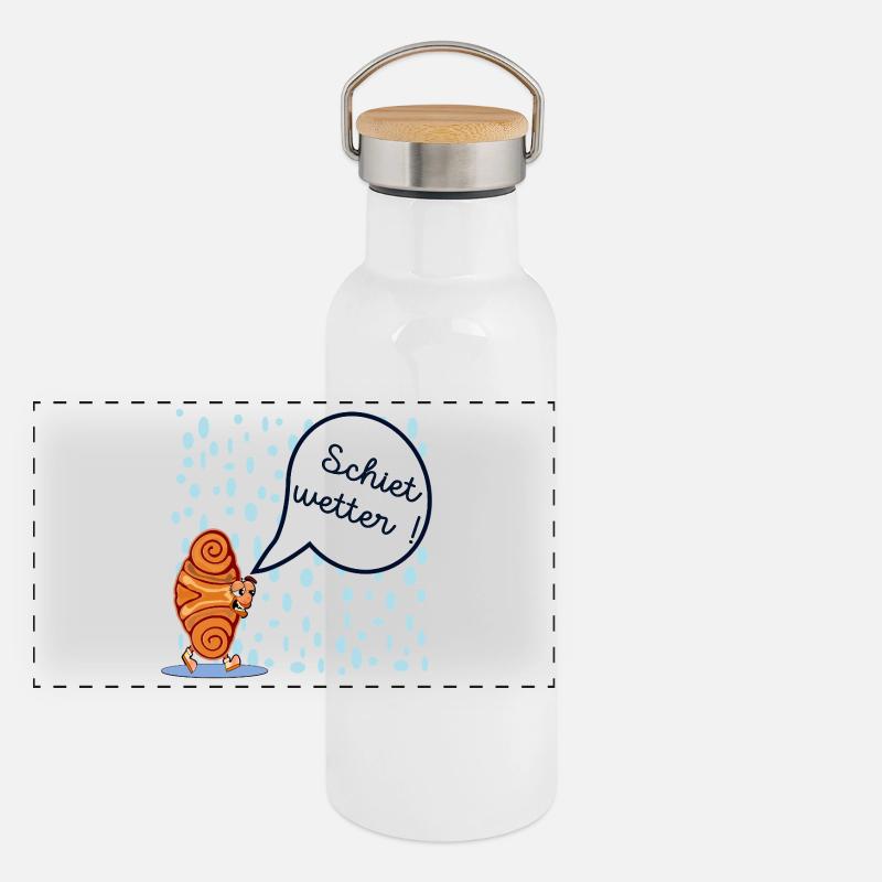 MAUVAIS TEMPS HAMBOURG Gourde isotherme avec bouchon en bambou