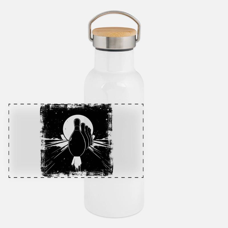 Bowling Gourde isotherme avec bouchon en bambou