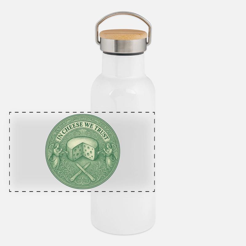In Cheese we trust Panorama Thermosflasche mit Bambusdeckel