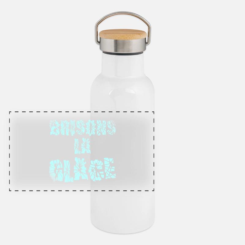 LASS UNS DAS EIS BRECHEN! Panorama Thermosflasche mit Bambusdeckel