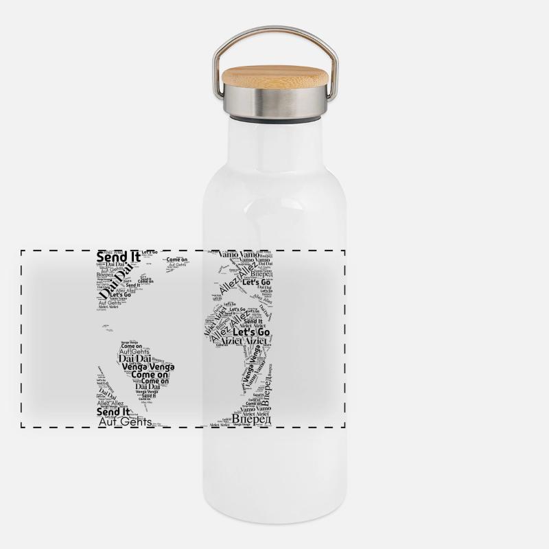 Nous vous encourageons Gourde isotherme avec bouchon en bambou