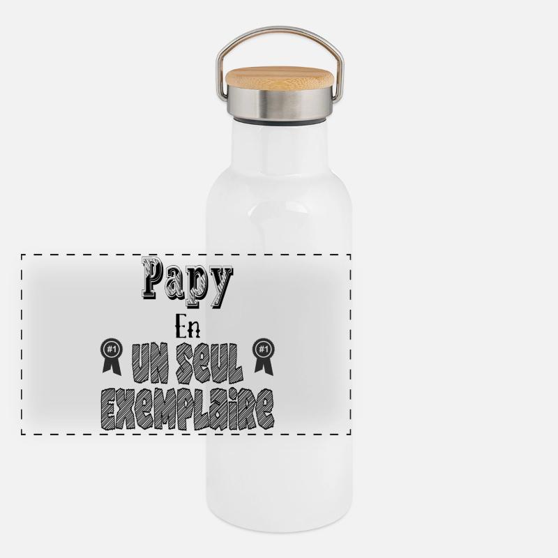 Grandpa in a single copy Panoramic Thermal Bottle with Bamboo Lid