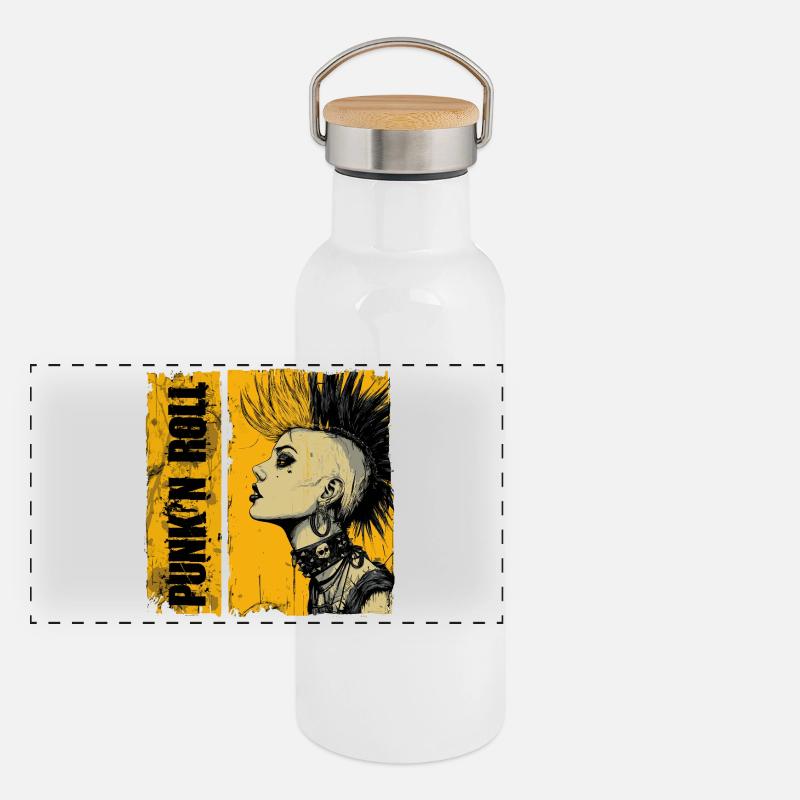 Fille Punk’n Roll Gourde isotherme avec bouchon en bambou