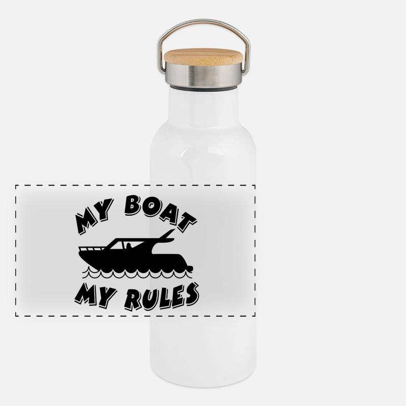 Panorama Thermosflasche mit Bambusdeckel