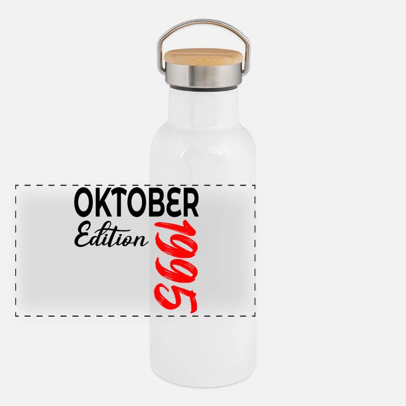 31. BIRTHDAY 1995 OCTOBER Panoramic Thermal Bottle with Bamboo Lid