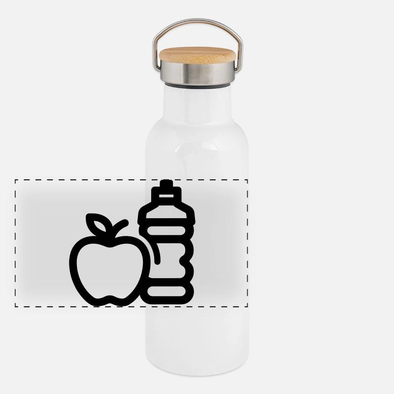 Healthy Lifestyle Panoramic Thermal Bottle with Bamboo Lid