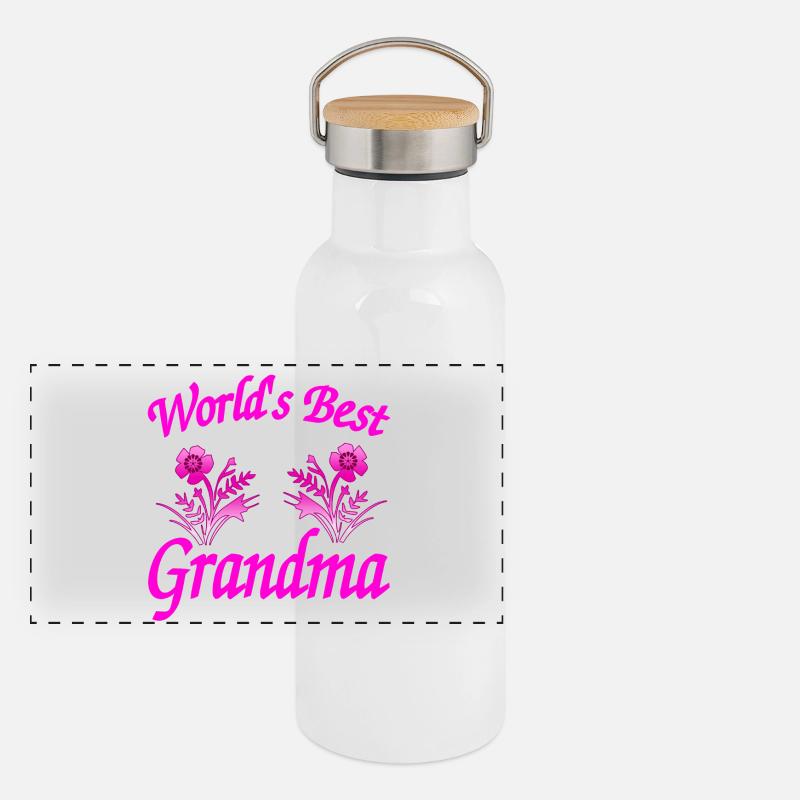 Panorama Thermosflasche mit Bambusdeckel