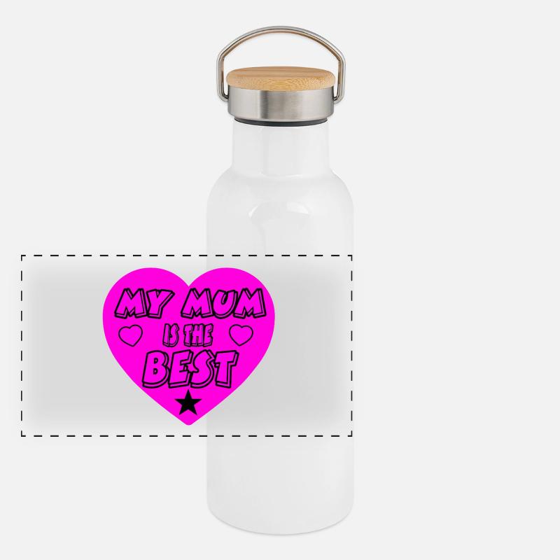 Mutter Panorama Thermosflasche mit Bambusdeckel