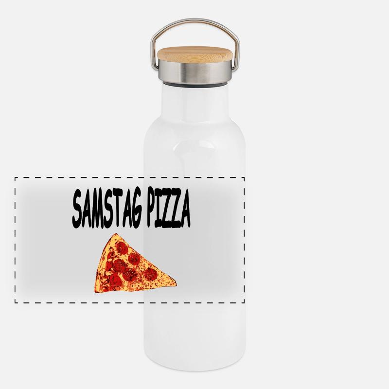 Panorama Thermosflasche mit Bambusdeckel