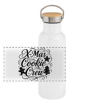 Kekse Backen Weihnachten Crew - Panorama Thermosflasche mit Bambusdeckel - Weiß - Vorne