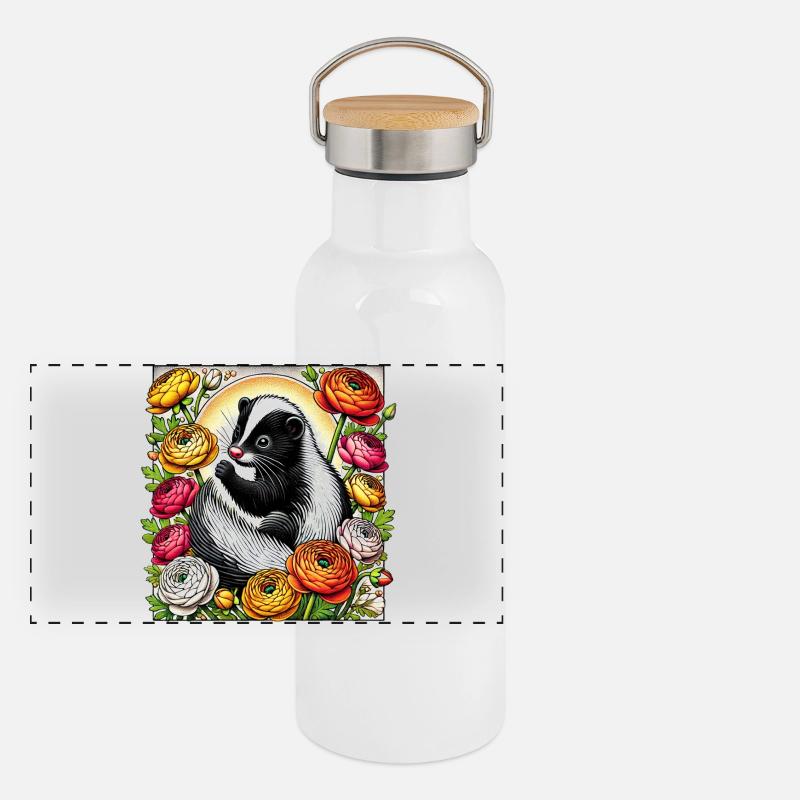 mouffette Gourde isotherme avec bouchon en bambou