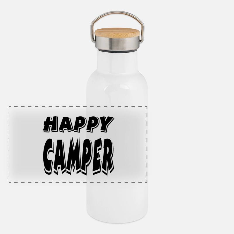 Panorama Thermosflasche mit Bambusdeckel