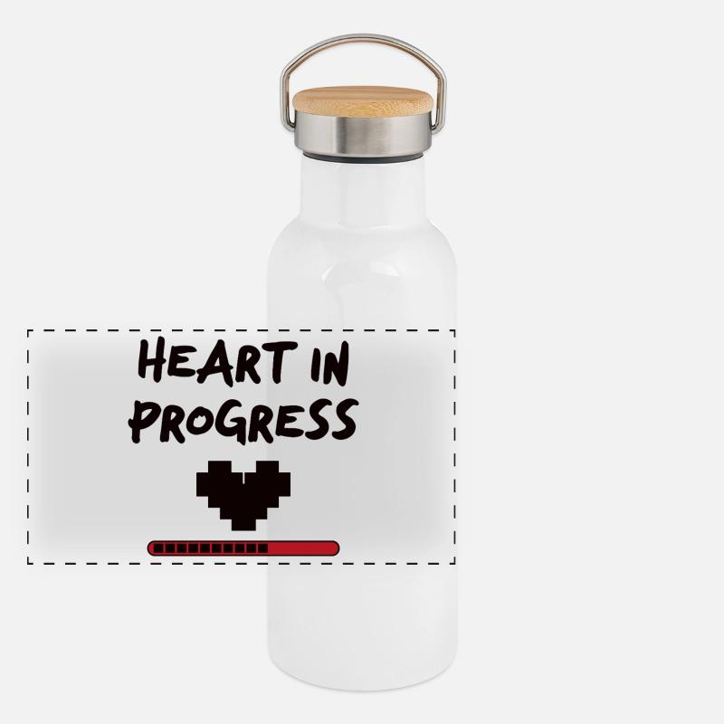 Déclaration HEART IN PROGRESS Gourde isotherme avec bouchon en bambou