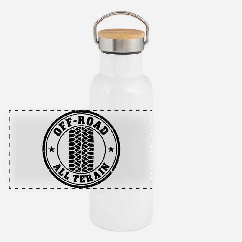 Panorama Thermosflasche mit Bambusdeckel