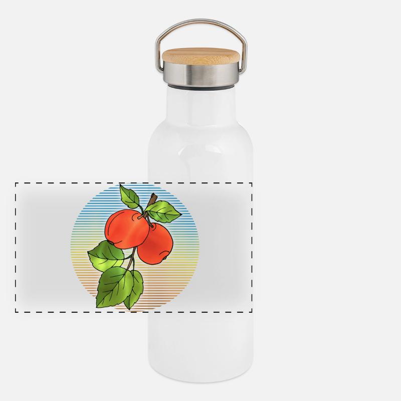 Gourde isotherme avec bouchon en bambou