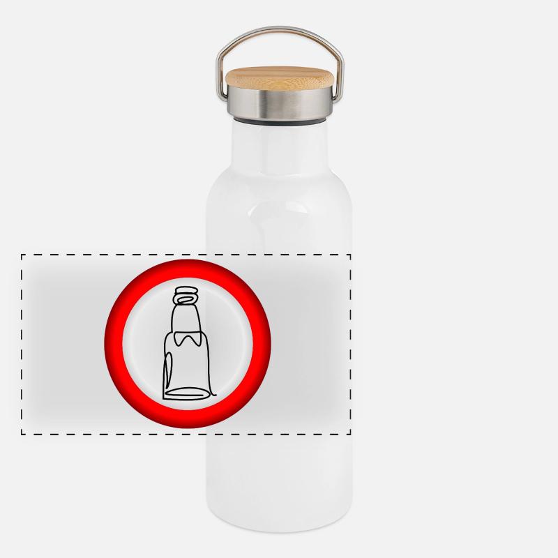 Panorama Thermosflasche mit Bambusdeckel