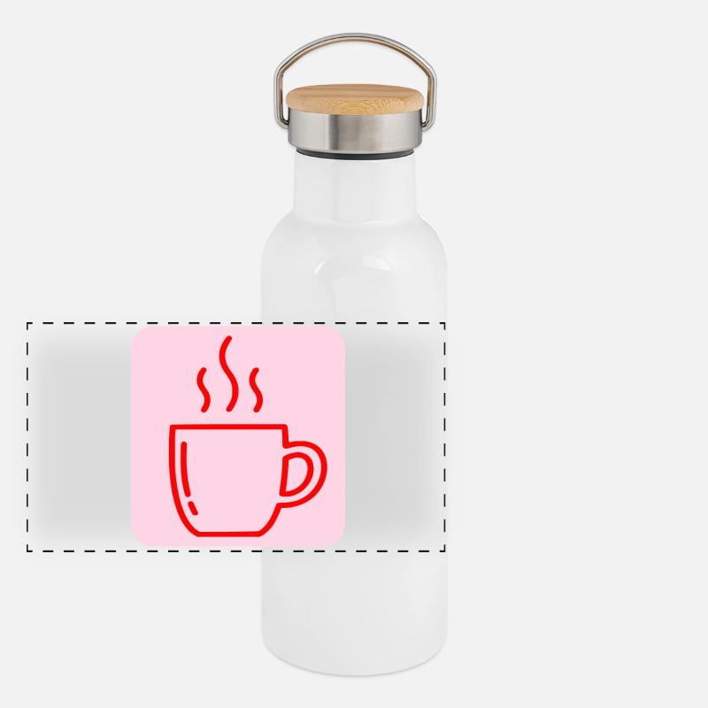 COFFEE CUP COFFEE DRINKER Panoramic Thermal Bottle with Bamboo Lid