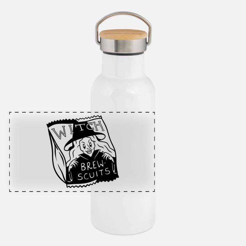 Biscuits à la bière hantée Gourde isotherme avec bouchon en bambou