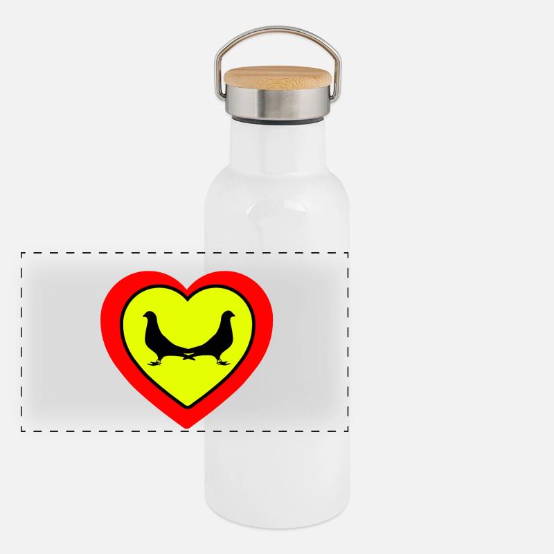 Colombes Gourde isotherme avec bouchon en bambou