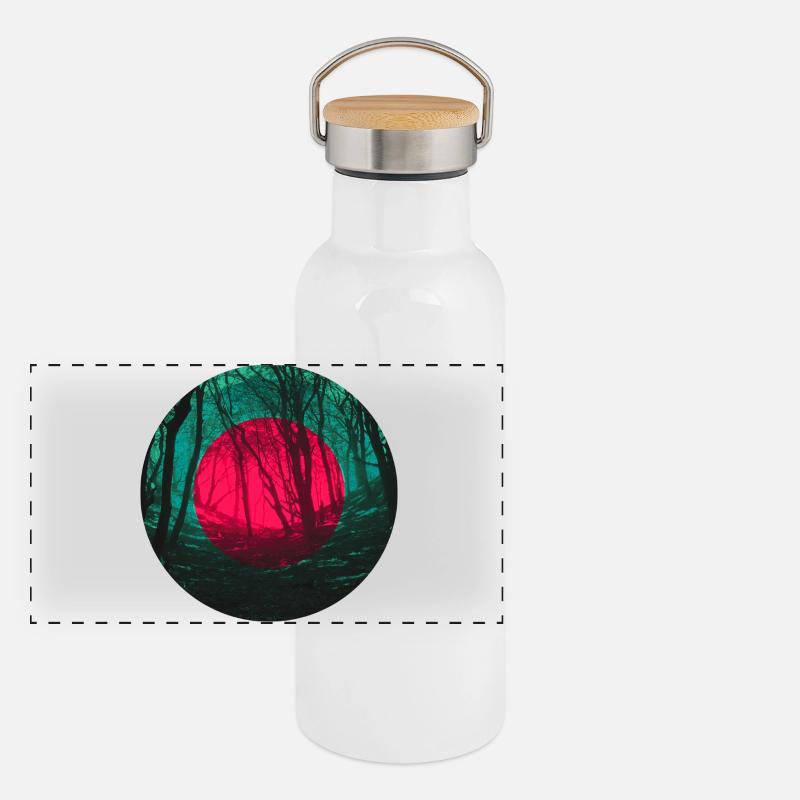 Éclipse de forêt Gourde isotherme avec bouchon en bambou