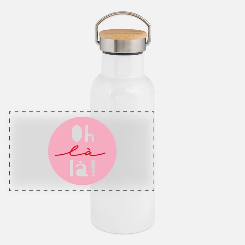 "Oh là là" Panoramic Thermal Bottle with Bamboo Lid