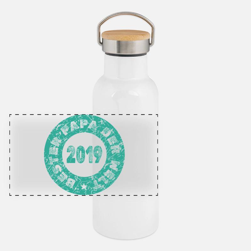 Charrette à bras 2019 Gourde isotherme avec bouchon en bambou