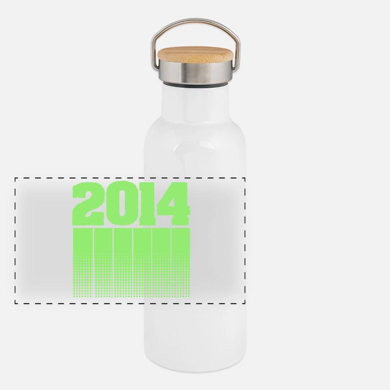 Panorama Thermosflasche mit Bambusdeckel