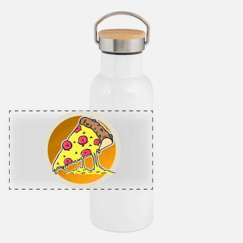Pizza Gourde isotherme avec bouchon en bambou