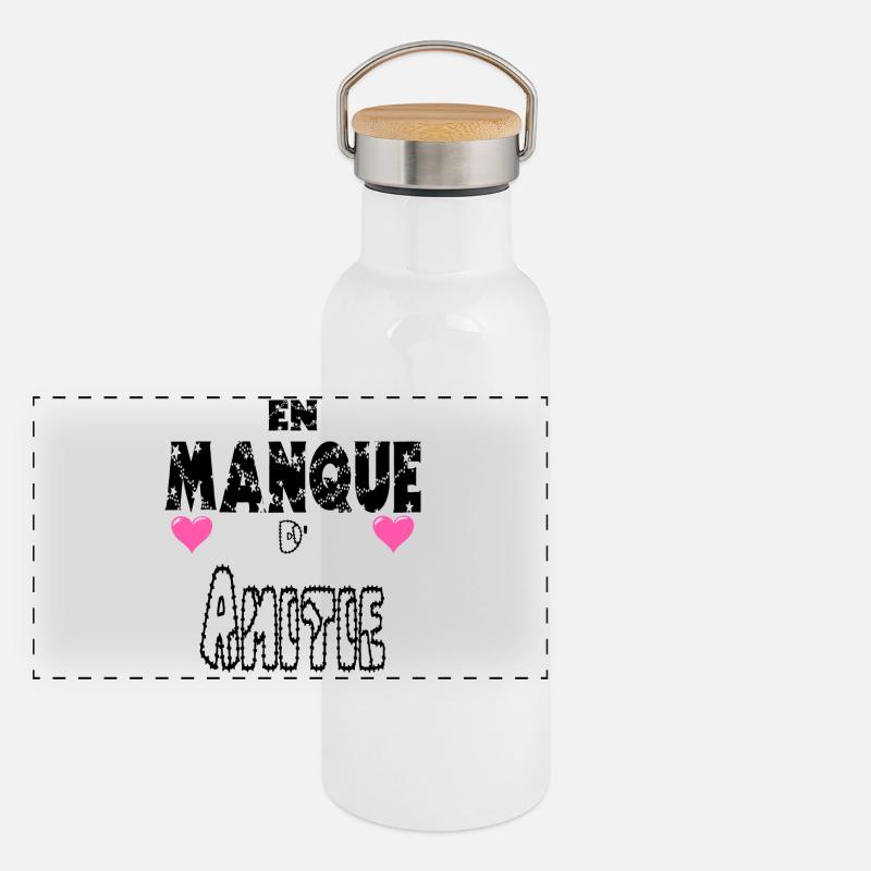 Braucht Freundschaft Panorama Thermosflasche mit Bambusdeckel